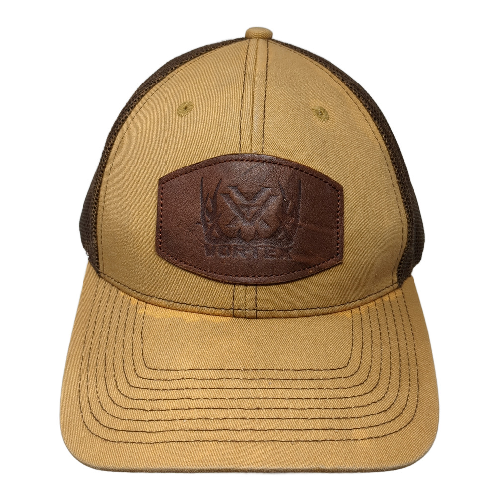 Vortex Patch Logo Snapback Trucker Hat Brown One … - image 1
